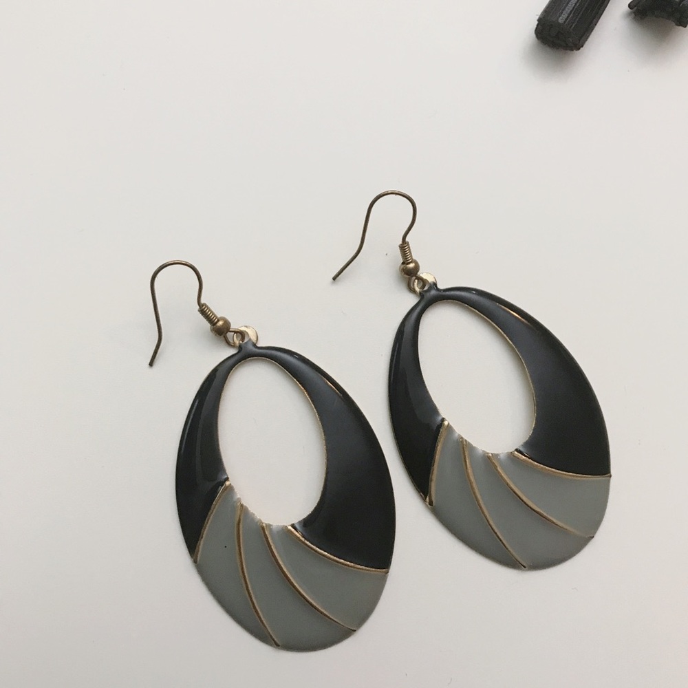 Vintage Art Deco Earrings French Hook